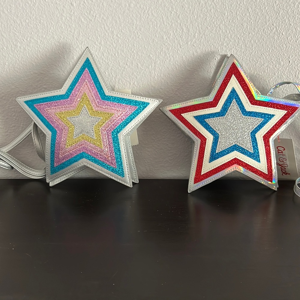 2 CAT & JACK STAR CROSSBODY BAGS